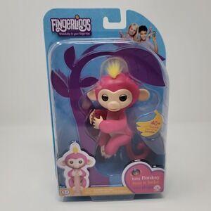 Fingerlings‎ Baby Monkey Bella Pink Yellow Hair Interactive Toy WowWee New
